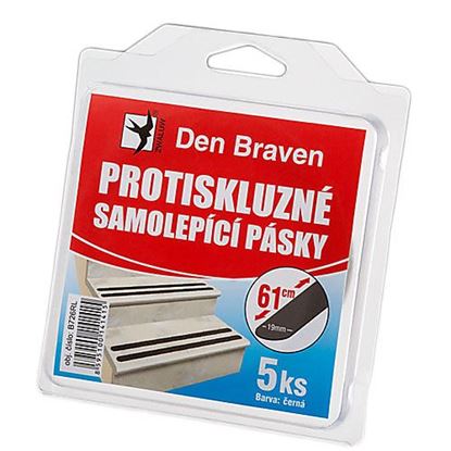 Obrázok pre výrobcu Páska protisklzná samolepiaca 19 mm x 61 cm 5 kusov Den Braven