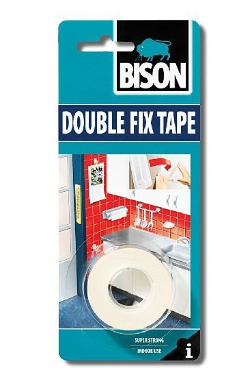 Obrázok Obojstranná lepiaca páska DOUBLE FIX BISON 19 x 1,5 mm 05457