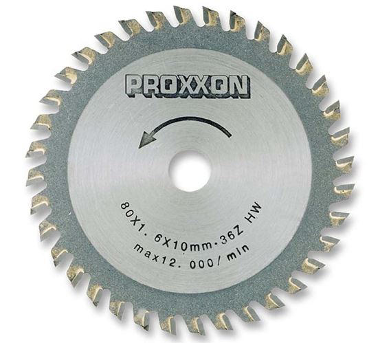 Obrázok PROXXON Pílový kotúč HM 80 x 1,6 x 10 / 36 zubov 28732