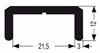 Obrázok Pojazdové profily pre dosky z laminátu sada horný a dolný profil P21 A+B biela 2m
