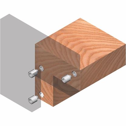 Obrázok pre výrobcu Prítlačné spojky Upat, pre neviditeľné spojenie drevených alebo doskových častí spine plast 103330750