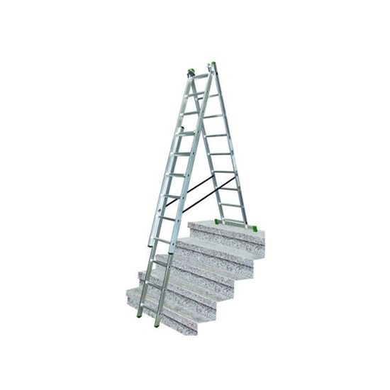 Obrázok Proteco rebrík 3 dielny 3x10 s úpravou na schody 10.66-S-3-10-KR