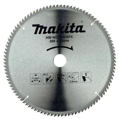 Obrázok pre výrobcu MAKITA D-61874 pílový kotúč na hliník 260 x 30 mm 100 z TCT