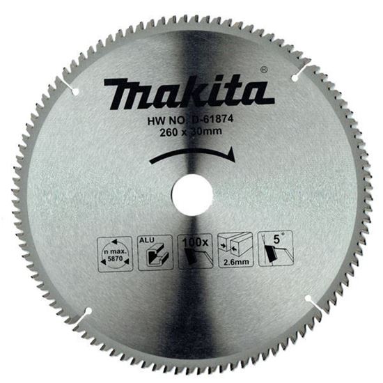 Obrázok MAKITA D-61874 pílový kotúč na hliník 260 x 30 mm 100 z TCT