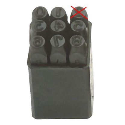 Obrázok pre výrobcu Razidlá čísla 10mm štandart - outlet (chýba číslo 2)