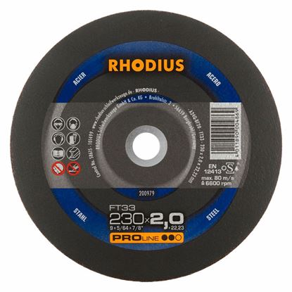 Obrázok pre výrobcu RHODIUS rezný kotúč na oceľ F41 FT33 230x2x22,23mm 200979