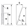 Obrázok Dvojdielny výsuvný rebrík ovládaný lanom FORTE (od 4,10m- 10,62m)