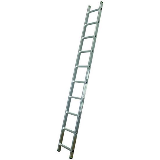 Obrázok PROTECO Oporný rebrík hliníkový, 1 dielny, 12 priečkový so stabilizátorom 10.66-1-12-KR