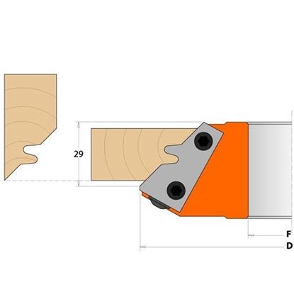 Obrázok pre výrobcu CMT Nôž pre C694011 - pár žiletiek 43x23x2mm C69501101
