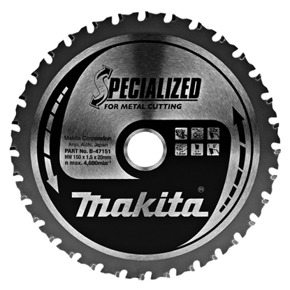 Obrázok pre výrobcu MAKITA B-47151 Pílový kotúč TCT na kov 150 x 20 mm 32z