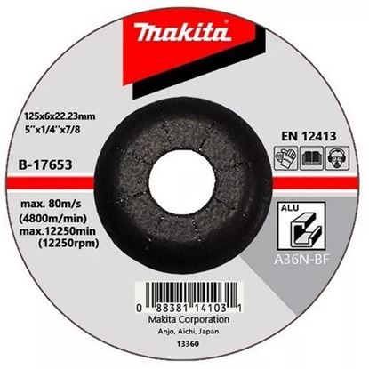 Obrázok pre výrobcu MAKITA B-17653 Brúsny kotúč na hliník 125x6x22mm