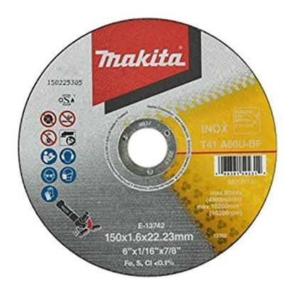 Obrázok pre výrobcu MAKITA E-13742 Rezný kotúč INOX 150x1,6x22 mm