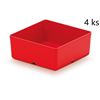 Obrázok PROSPER Sada plastových boxov na náradie 4-dielna, UNITE BOX 110x110x112 červené KBS1111-3020