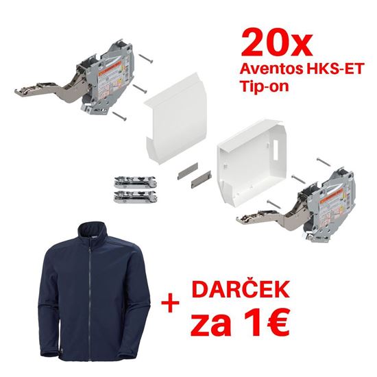 Obrázok BLUM Aventos HKS-ET Tip-on výklop, 20x kompletný set + Darček Promo bunda BLUM za 1€