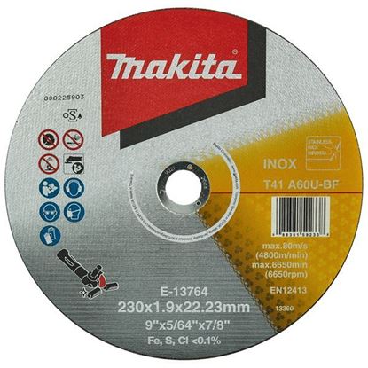 Obrázok pre výrobcu MAKITA E-13764 Rezný kotúč INOX 230x1,9 mm