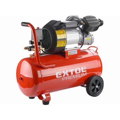 Obrázok pre výrobcu EXTOL PREMIUM Kompresor olejový dvojvalcový, príkon 2,2kW, nádoba 50l, max. 8bar, 8895320