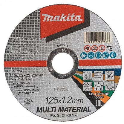 Obrázok pre výrobcu MAKITA E-10724 Rezný kotúč Multi materiál 125x1,2x22,23mm