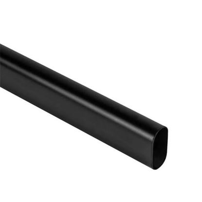 Obrázok pre výrobcu Vešiaková tyč ovál 3m 30x15x0,7 - čierna AC902-A-300-CZA