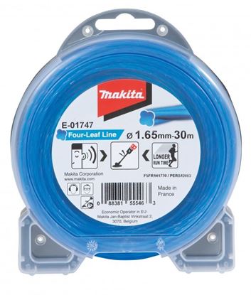 Obrázok pre výrobcu MAKITA E-01747 Žacie lanko štvorlístok, modré 1,65mmx30m