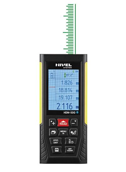 Obrázok NIVEL-S HDM-50G Laserový diaľkomer s Bluetooth na 50m
